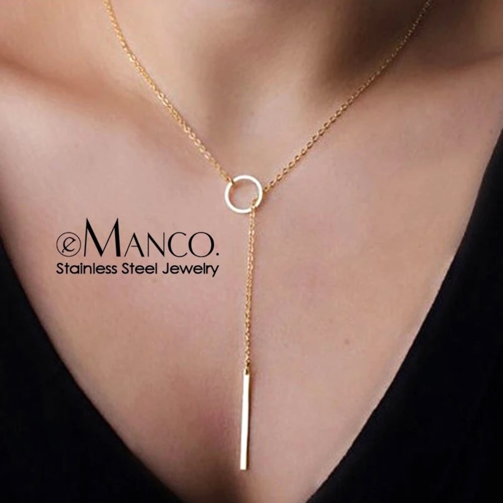 eManco korean style full stainless steel necklaces
